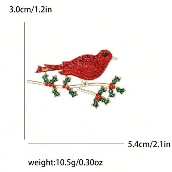 Red Bird Pin - Picture 4 of 4